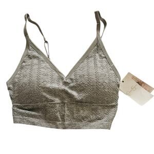 Jessica Simpson Gray Sports Bra Seamless bralette Size small